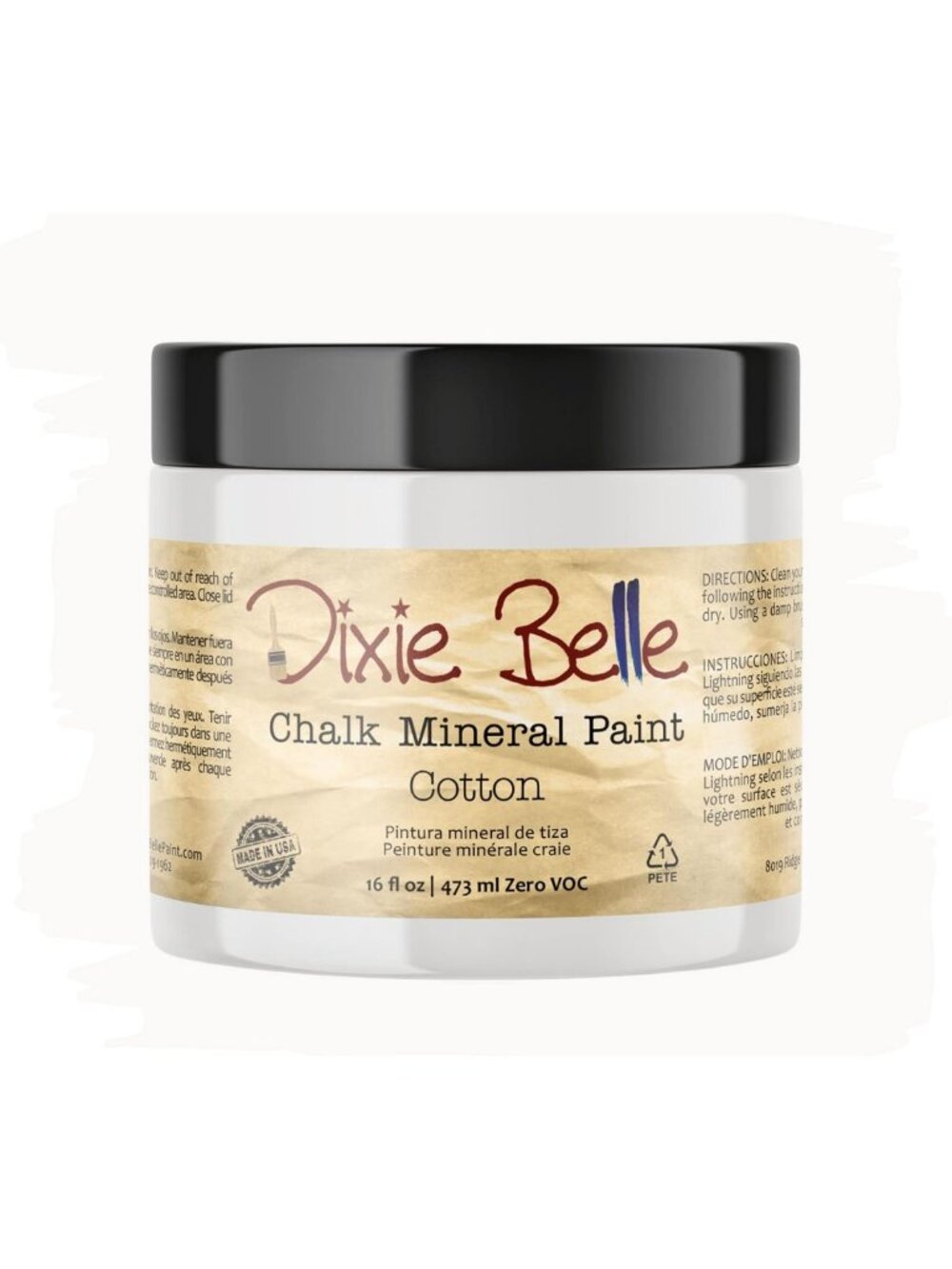 Chalk Mineral Paint in Cotton - 16oz, DIY Home Decor, Furniture Makeover